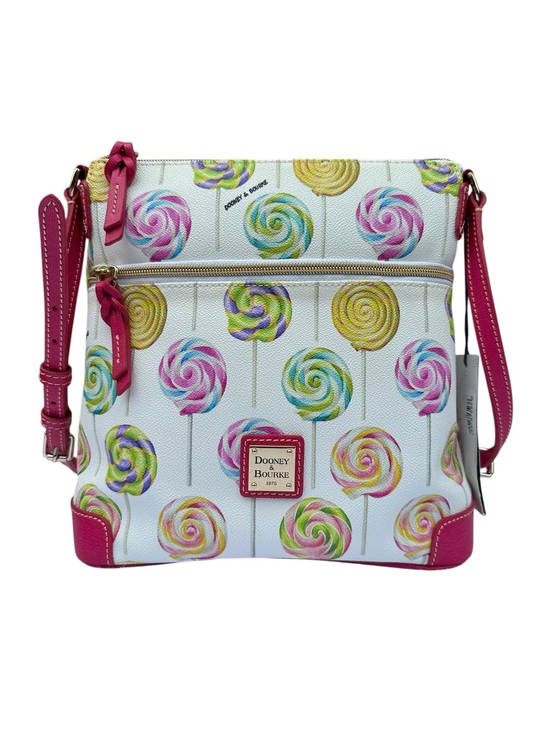 Dooney & Bourke Handbags - RARE Dooney & Bourke Lollipop Swirl Coated Cotton Letter Carrier Crossbody Purse